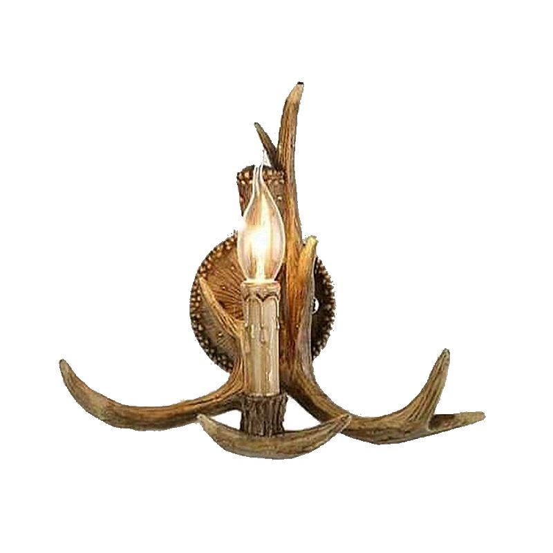 Rustic Single Candle Style Lighting Antique Wall Light  for Restaurant