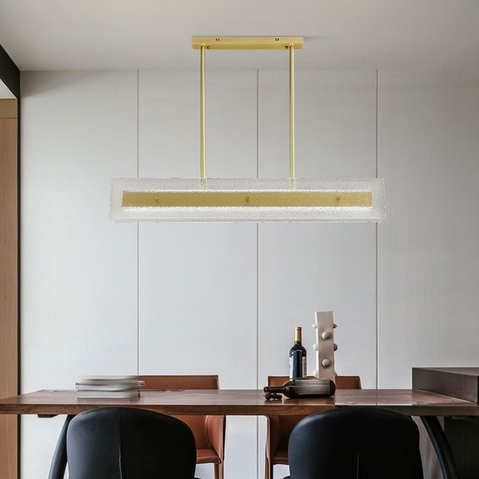 Idea de iluminación de la isla rectangular de estilo contemporáneo Vidretes 1 Light Island Light