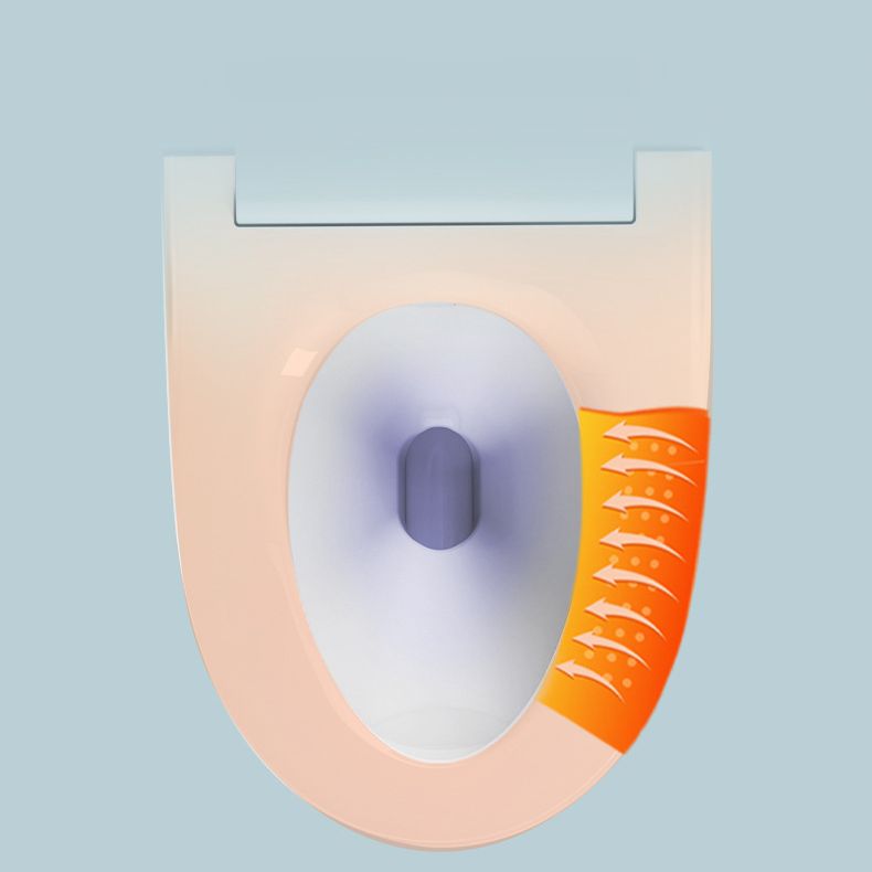 Modern Heated Seat Flush Toilet Floor Mount White Toilet Bowl with Toilet Seat
