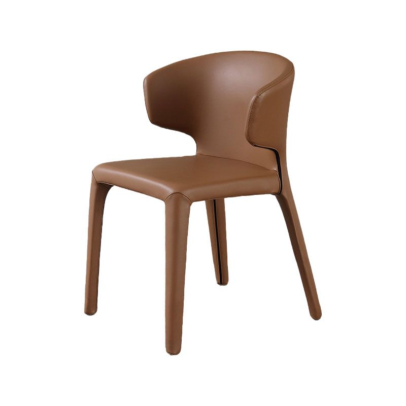 Designer Style Home Wingback Chair Leather Matte Finish Dining Chair