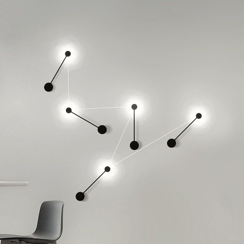 Linee geometriche Minimalismo Lampada a parete LED POST-MODERN STIIGNER SCONCE LUCI IN NERO
