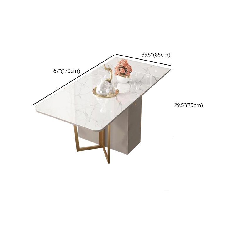 Folding Dining Table Set 1/3/5/7 Pcs Sintered Stone Dining Table with Armless Chairs