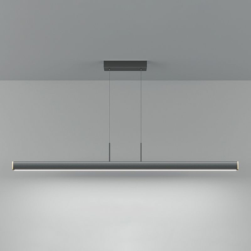 Ideas modernas de iluminación de la isla LED de hierro Lámpara lineal de lámpara lineal para el comedor