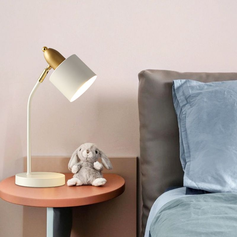 Modern Style Conical Nightstand Lamp Metal 1-Light Table Light