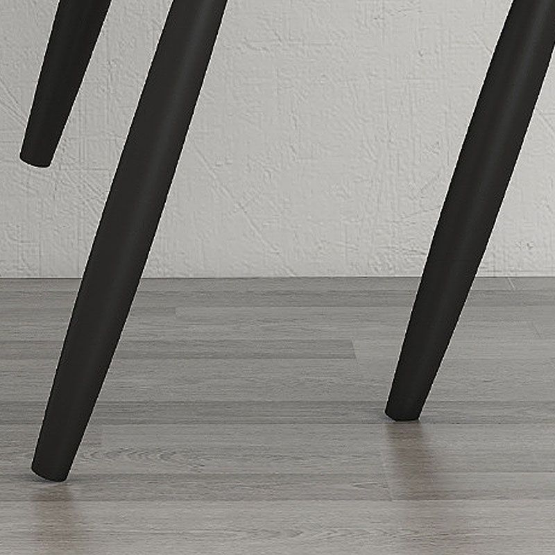 Silla de comedor tapizada casera moderna con respaldo abierto y acabado mate