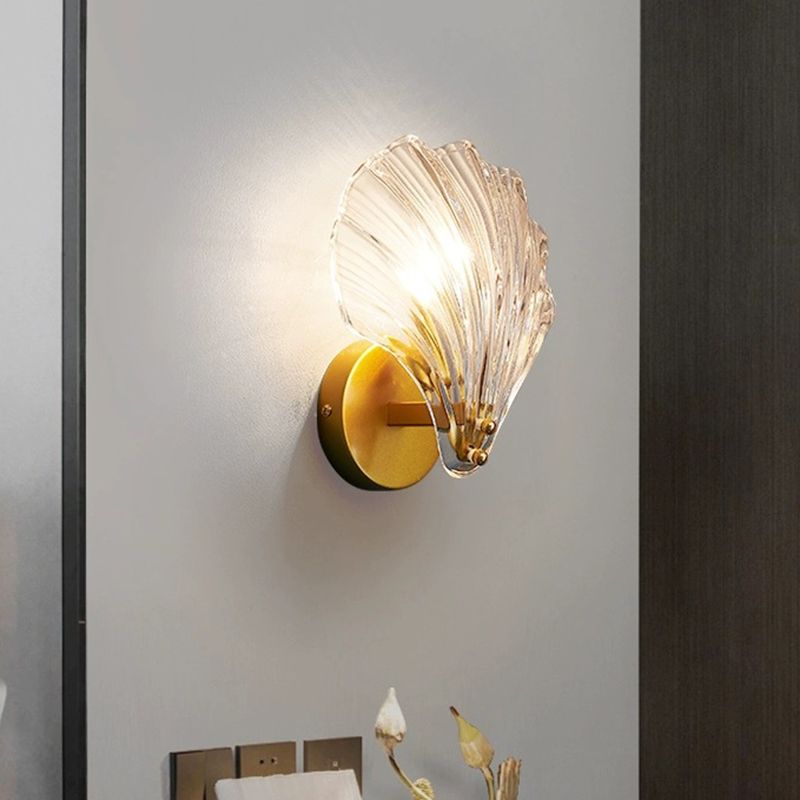 Postmodern Wall Light Sconce Glass Shade Wall Light Fixture for Bedroom