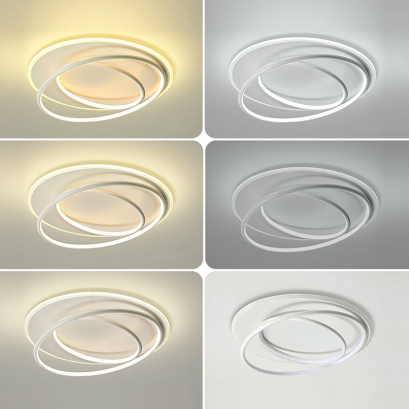 Linear Iron LED Flush Mount Modern Style 3-Light Ceiling Light Fixture for Bedroom