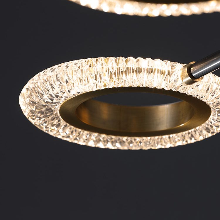 LED Chandelier Modern Style Hanging Lights in Copper for Living Room Dinning Room