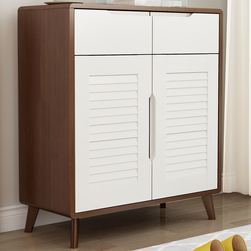 39.37" Tall Wood 2 - Door Accent Cabinet 2 - Drawer Storage Chest