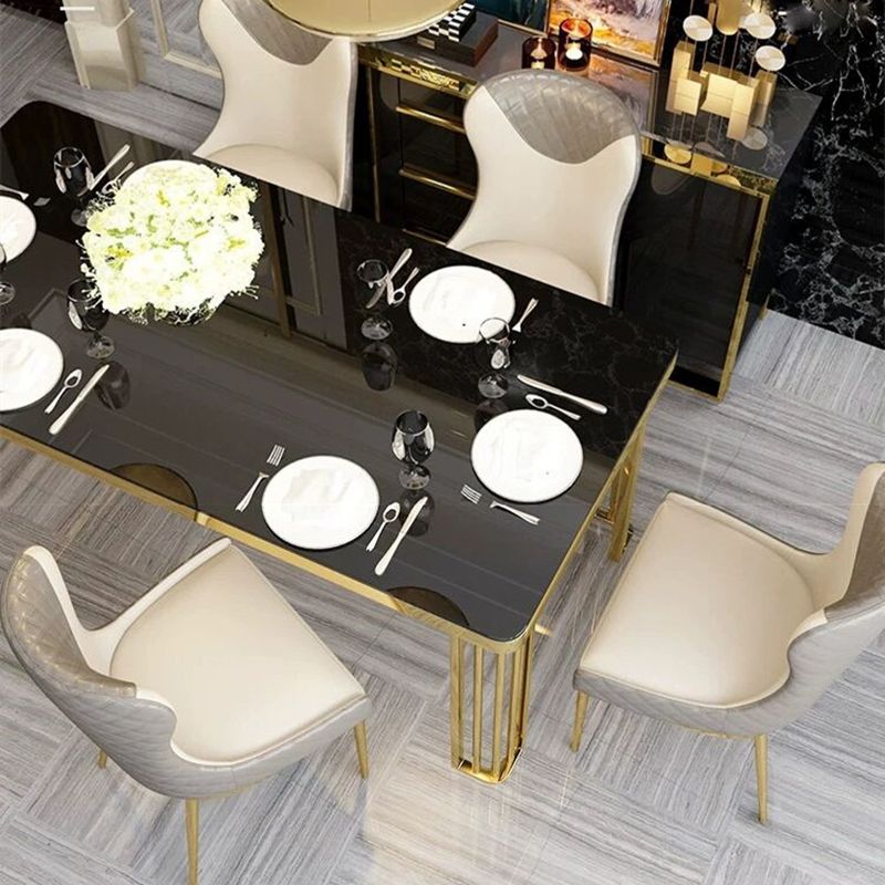 Nordic Style Wingback Armless Dining Chair Leather Dining Side Chair