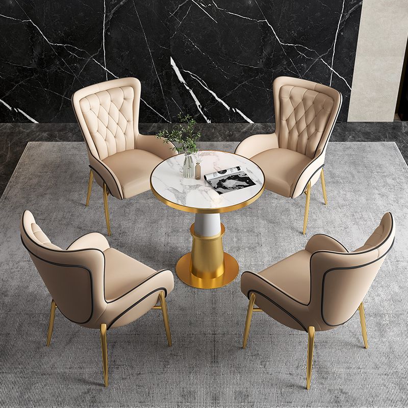 Glam 1/5 Pieces Dining Set Sintered Stone Dining Table Set for Home Use
