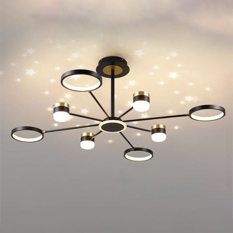 Multi Light Unique Branch Hanging Lights Modern Style Metal Hanging Lighting for House