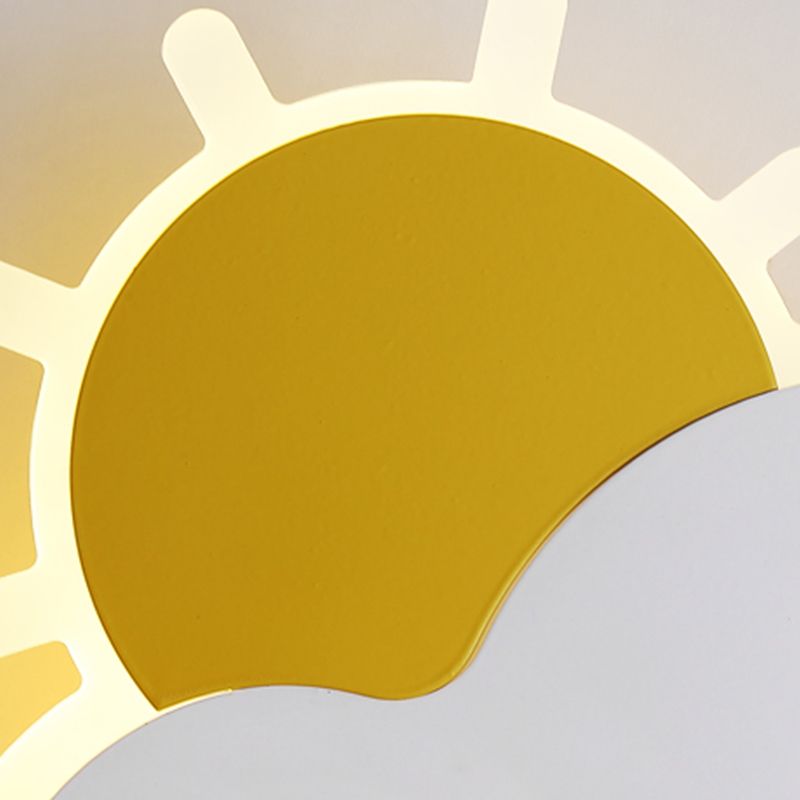 Modern Style Cloud Shape Wall Sconce Metal 1 Light Wall Light for Bedroom