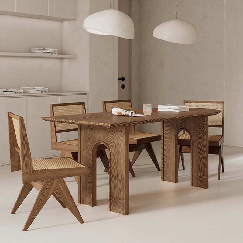 Solid Wood Dining Room Dinner Kitchen Table Contemporary Dining Table