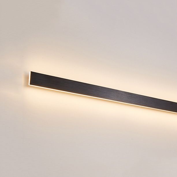 Metal Linear Shape Wall Light Modern Style 1-Light Wall Light Sconce