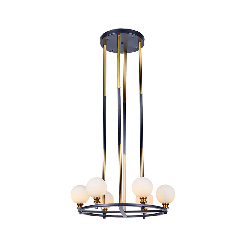 Black-Gold Globe Plafond Chandelier Nordic Style 6/8 LUMIÈRES PENDANT DE DROP VERRE GRATIT AVEC RONNE