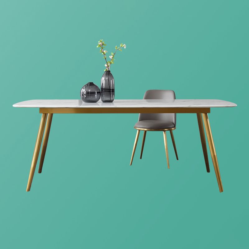 Designer Style Sintered Stone Top Dining Set Rectangle 1/4/5/7 Pieces Dinette Table Set