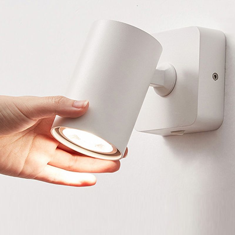 Moderno moderno muro in stile cilindro monte leggero metallo 1 flioncini per parete per camera da letto