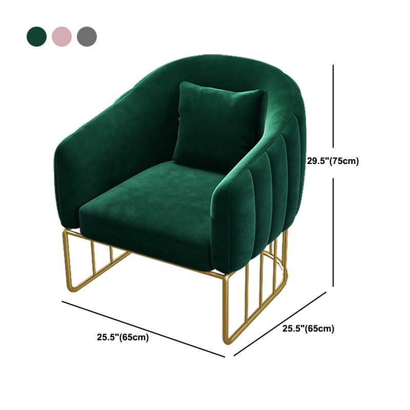 25.59" W x 29.52" H Velvet Tuxedo Arm Sofa Contemporary Standard Sofa with Tight Back