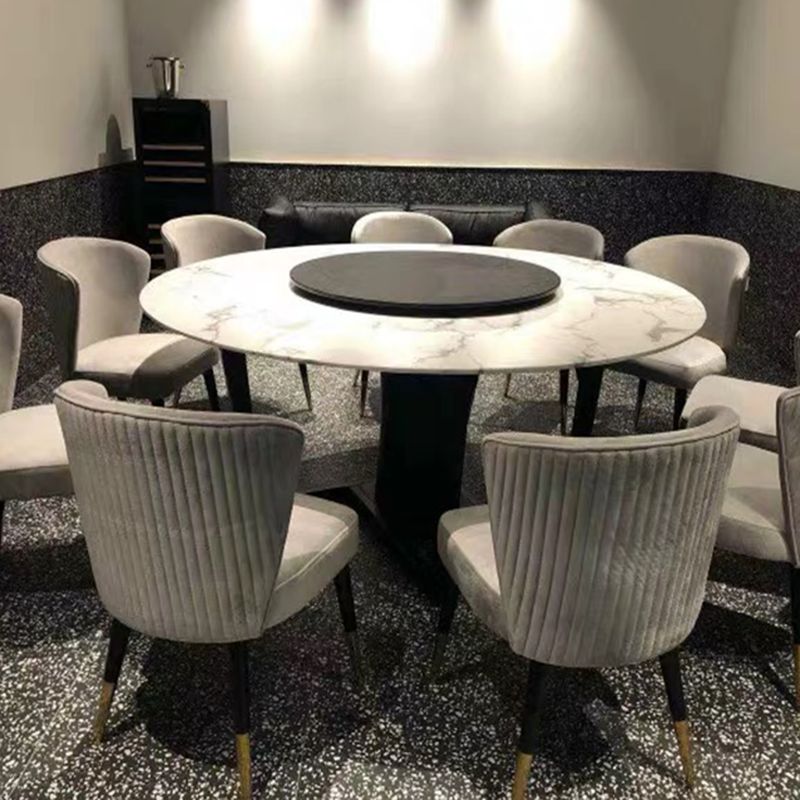Contemporary Kitchen Fabric Dining Chair Wingback Side Chair for Home Use