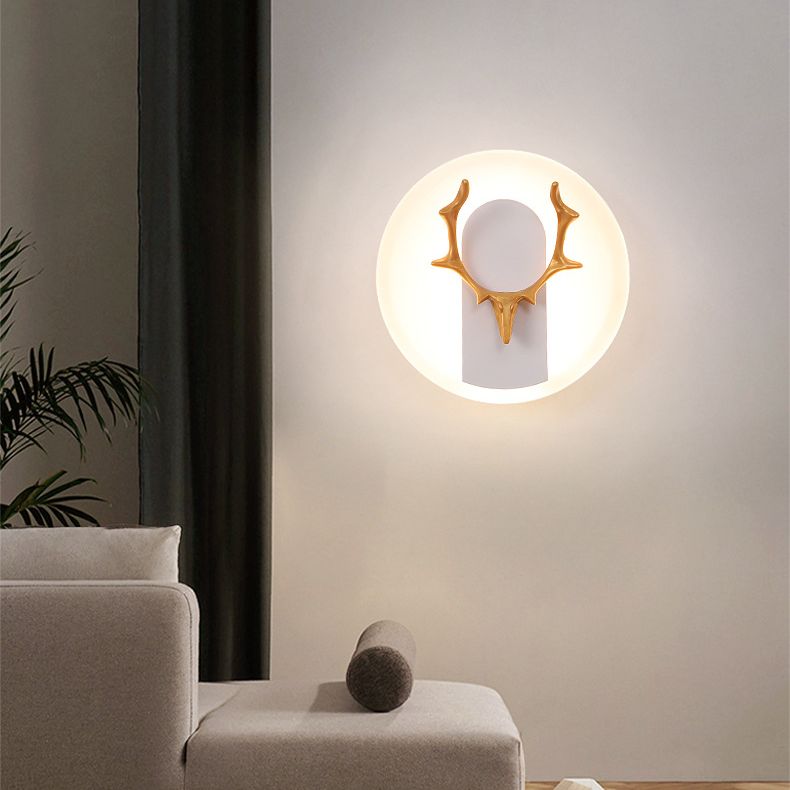 Antlers in alluminio Light Minimalismo Minimalismo a 1 luce Sconce per soggiorno