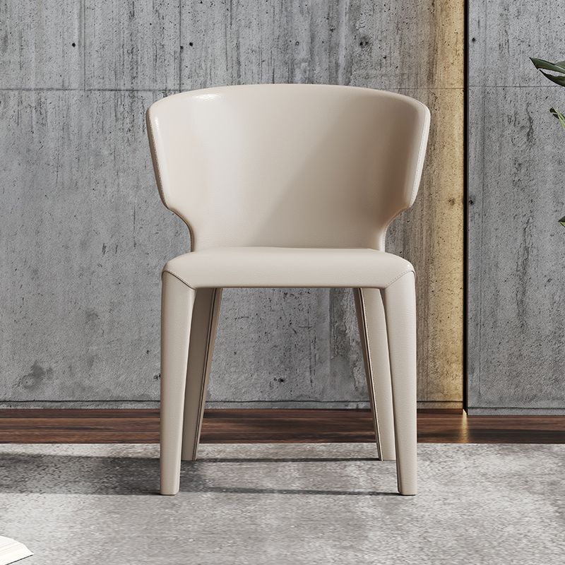 Faux Leather Contemporary Dining Room Chair Matte Finish Wingback Side Dining Chair