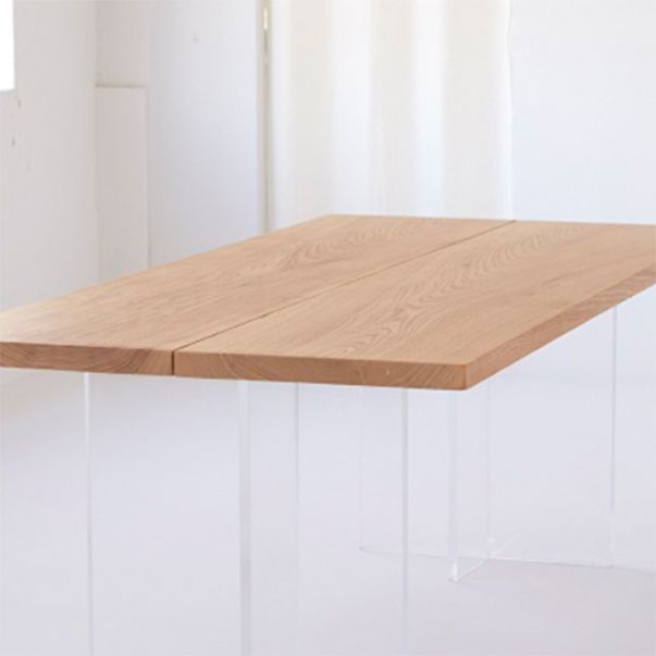 Modern Dining Room Set 1/5 Pcs Rectangle Table and Solid Wood Base Dining Set with Chairs
