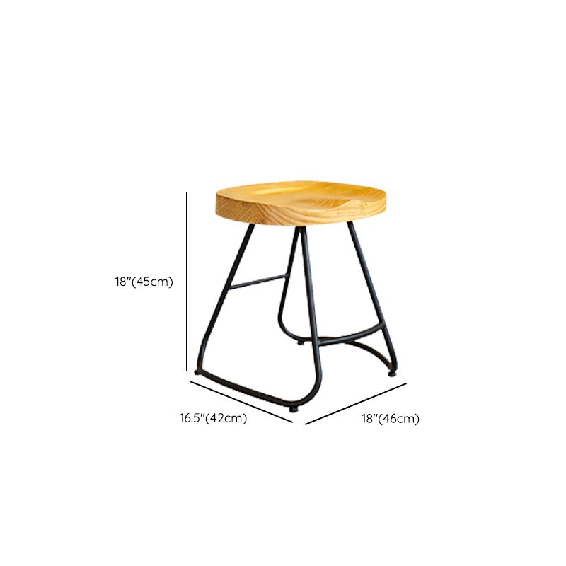 Solid Wood Dining Stools Contemporary Dining Stools with Footrest