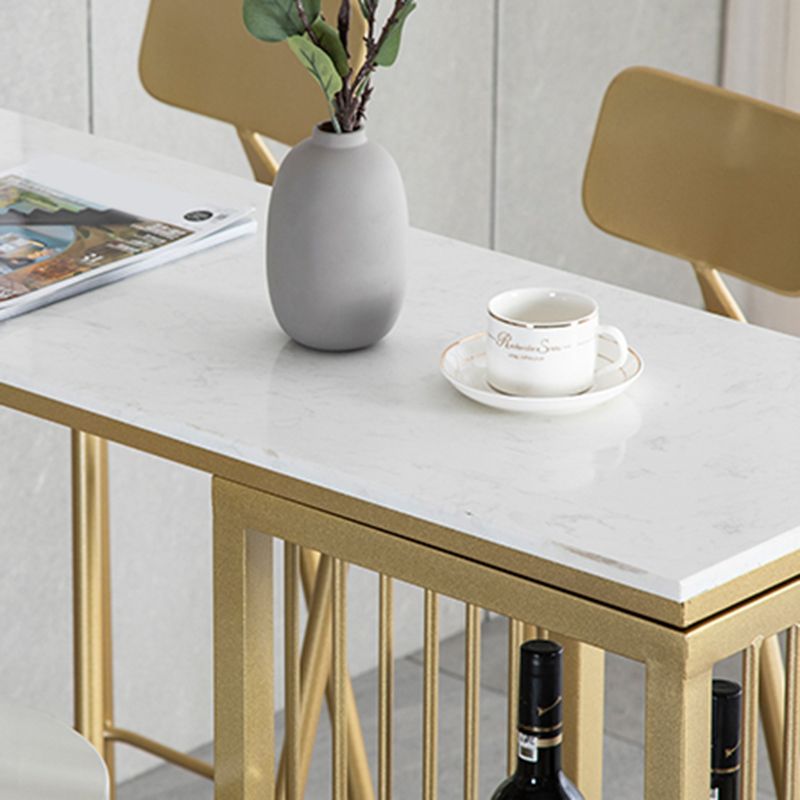 Rectangular Bar Table Set Glam 1/2/3/5 Pieces Bar Table and Stools for Dining Room