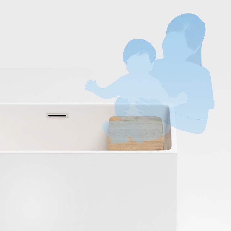 Modern Acrylic Alcove Bathtub 23.6" H Rectangular Bath Tub for Home