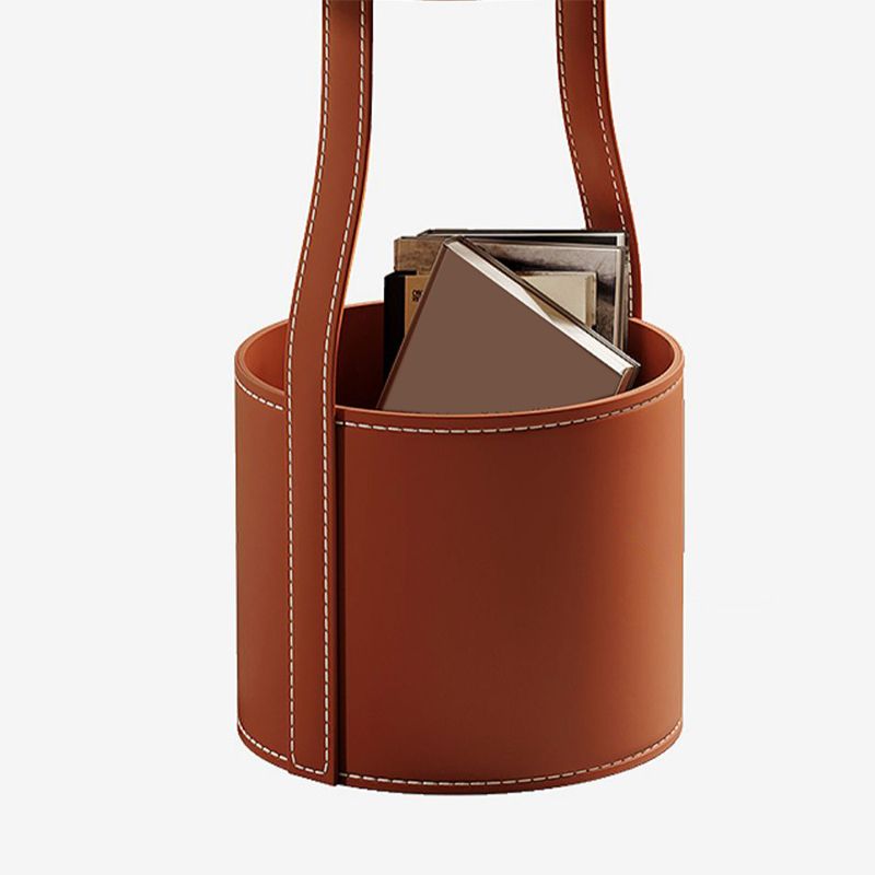 Mid-Century Modern Sofa Side Accent Table with Tray Top for Living Room