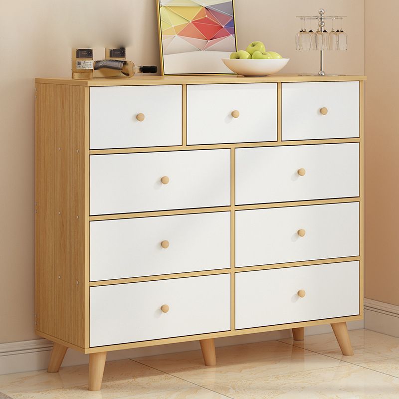 Contemporary Wood Storage Chest Matte Finish Bedroom Dresser