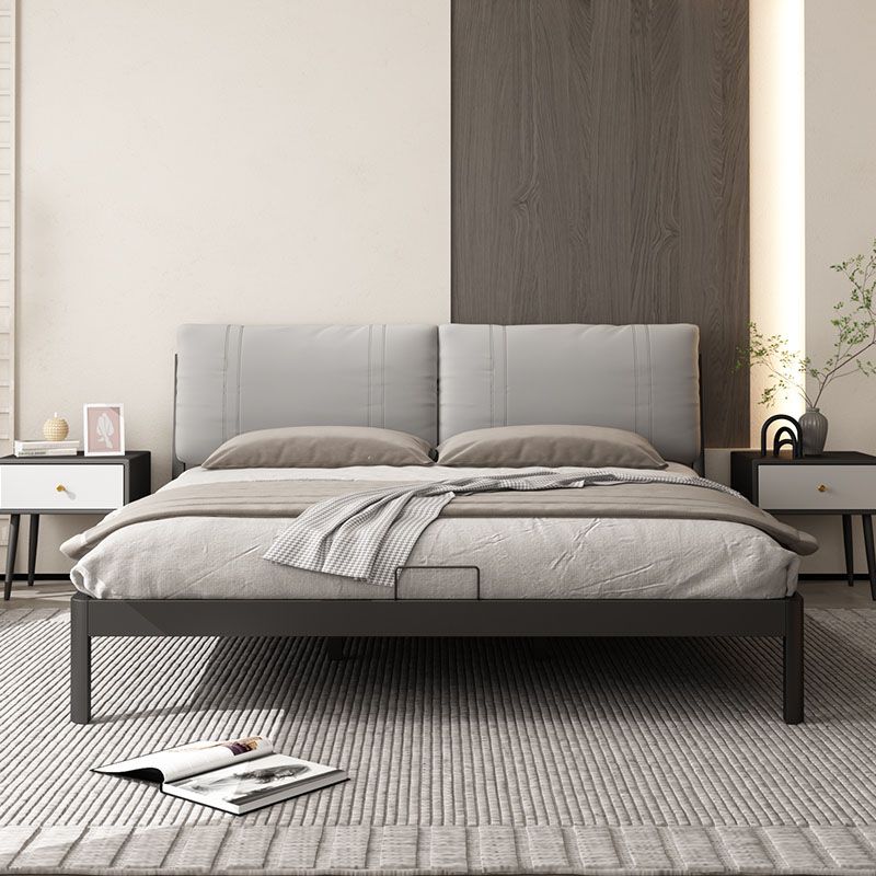 Modern Wire-Grid Metal Bed 78.74" L Bed Frame with Headboard