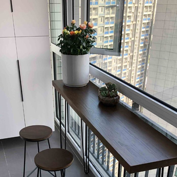 Modern 1/2/3/4 Pieces Wooden Pub Table Set Fixed Table Counter Table for Dining Room