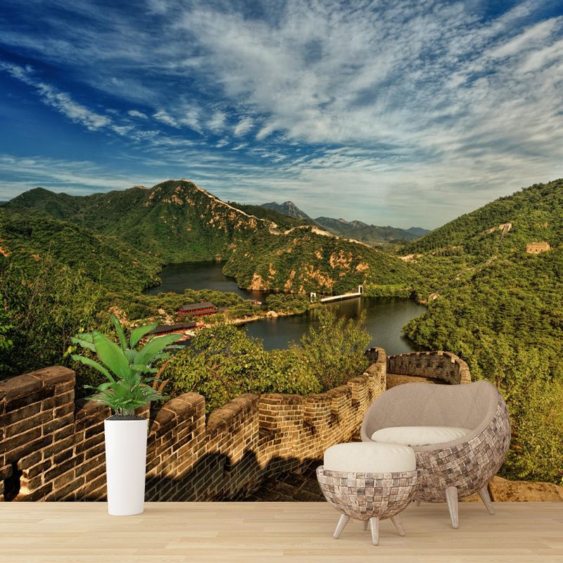 Customized Tall Mountain Mural Wallpaper Contemporary for Guest Room Decor