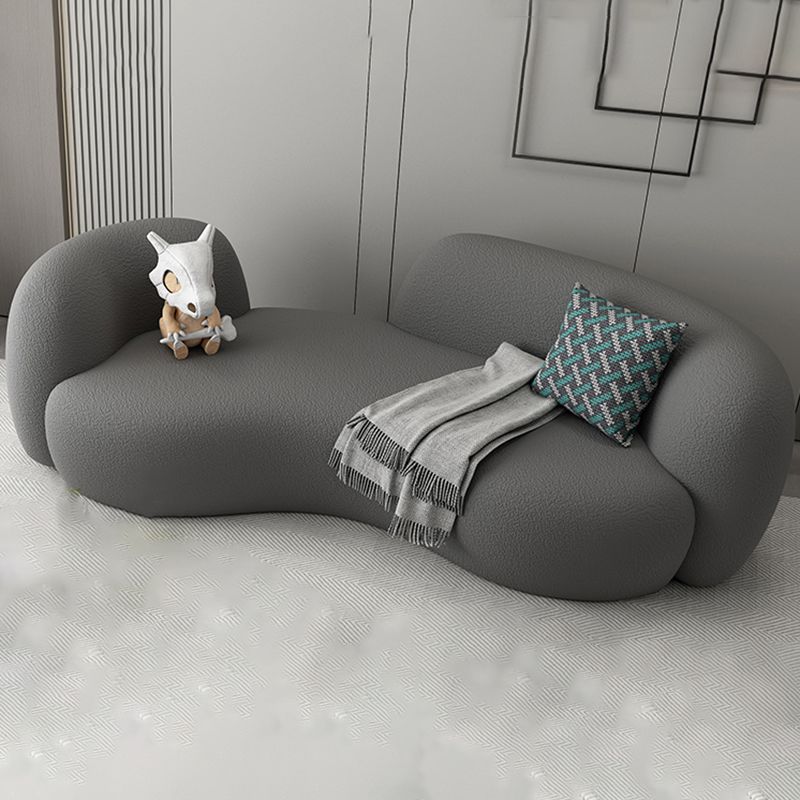 Modern Style Sofa with Curved Back and Padded Sponge Seat Sofa