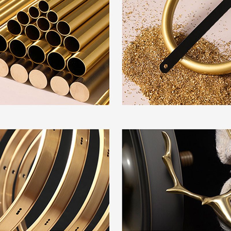 Geometric Shaped Bedroom Flush Light Simplicity Cream Glass Gold Flush Ceiling Light Fixture