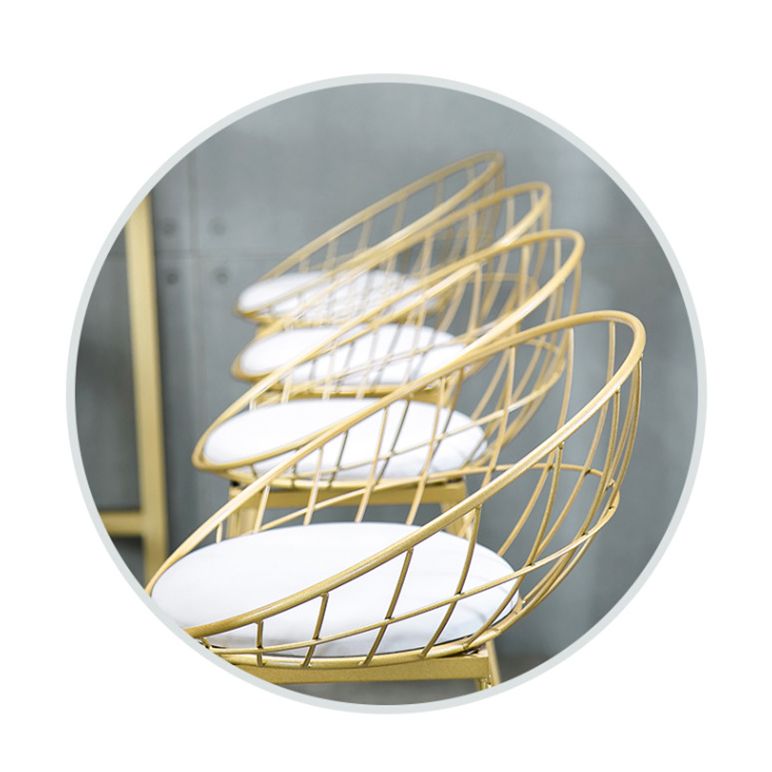 Glam 1/2/5/9 Pieces Bar Table Set Rectangle Bar Table with High Metal Stools for Home