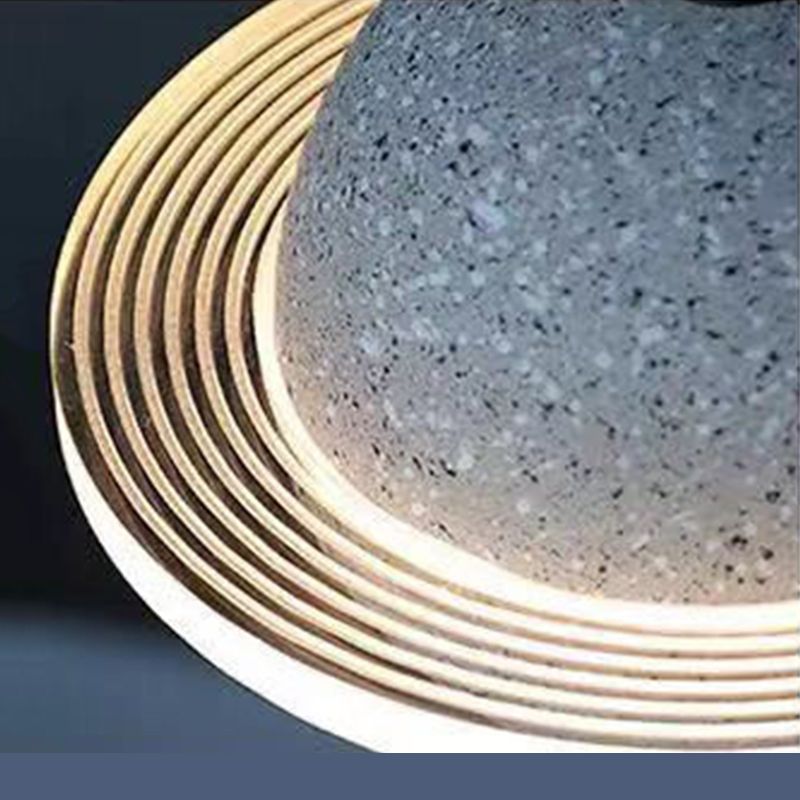 Modern Simplicity Round Ceiling Chandelier Cement Hanging Light for Living Room