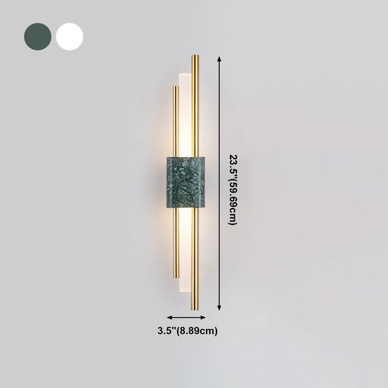 Metal Linear Shade Wall Sconce Modern Style 1 Light Wall Mount Light Fixture