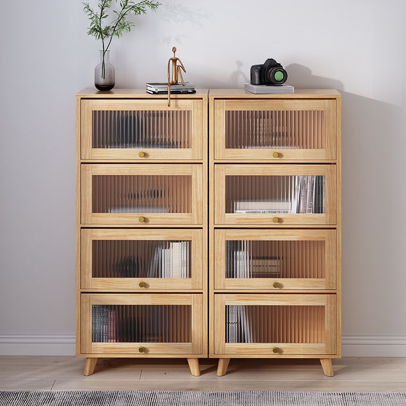 Contemporary Brown / Natural Wooden Cabinet, Rectangle Accent Cabinet