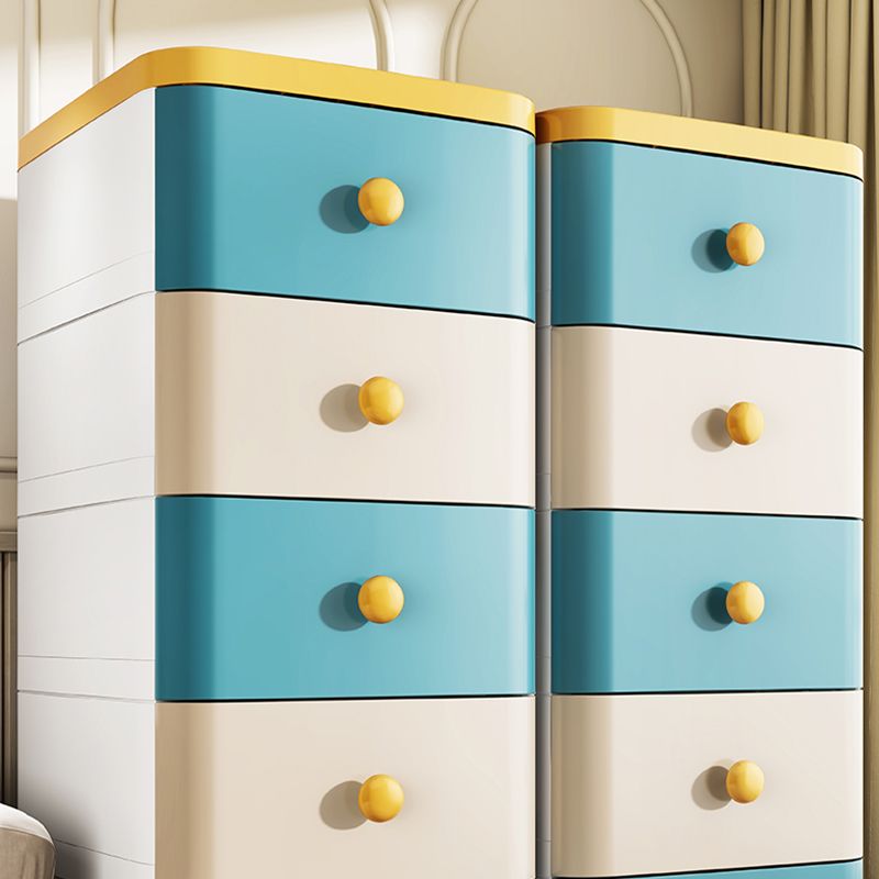 5-Drawer Wardrobe Armoire with Legs Modern Plastic Storage Cabinet