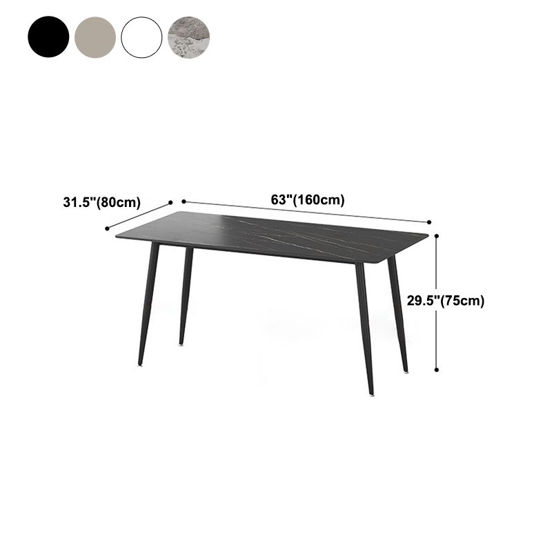 Rectangle Stone Dining Table Contemporary Dining Table for Dining Room