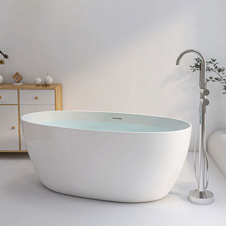 Antique Finish Stand Alone Bath Soaking Modern Oval Bath Tub