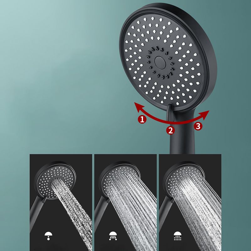 Bathroom Shower Head 3-Jet Massage Wall Mounted Round Shower Head