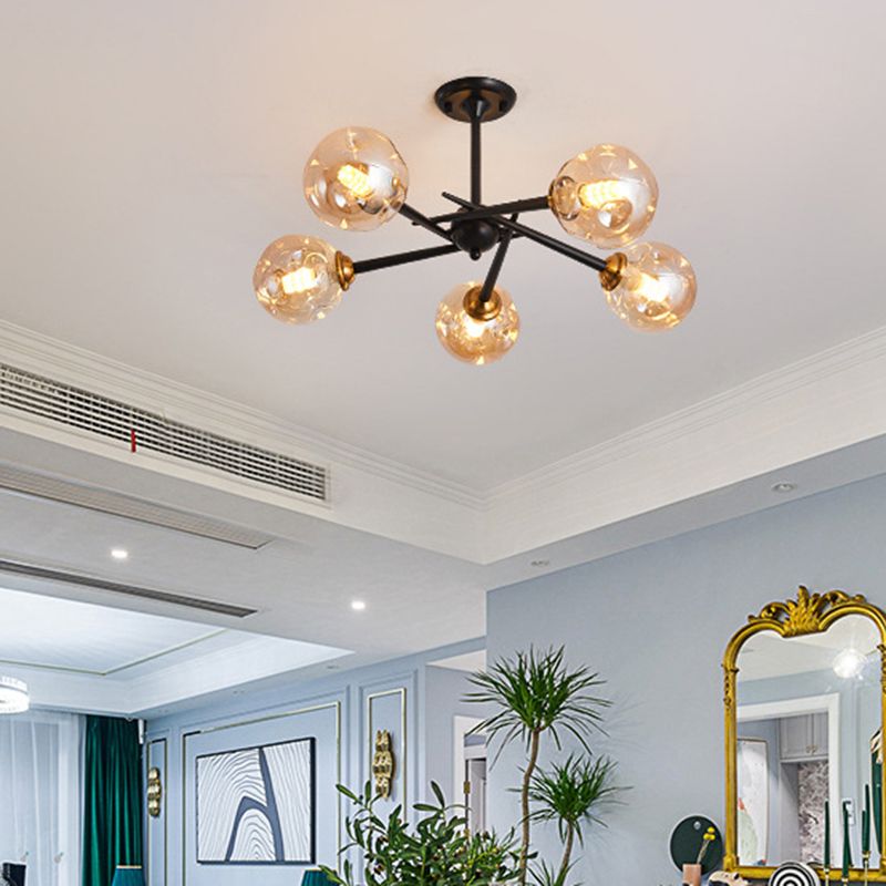 Spherical Chandelier Pendant Light Modern Style Glass Chandelier Lighting Fixture