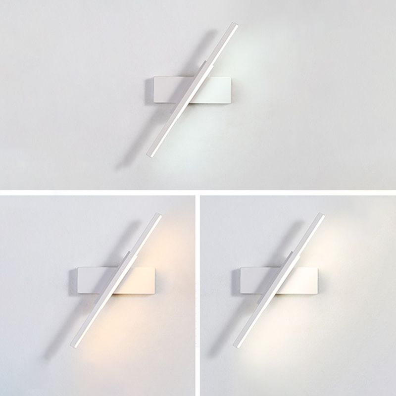 Moderne minimalistische stijl lineaire wandgemonteerde verlichtingsbeveiliging metaal 1 lichte wandwanden voor slaapkamer