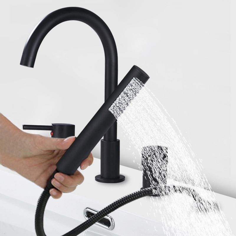 Deck Mounted Metal Roman Tub Faucet Low Arc Roman Tub Faucet Set