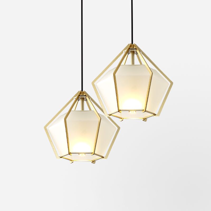 Pendoir en verre post-moderne Lumière de coucher de chevet à 1 lumière