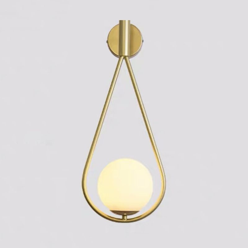 Lampada da parete a parete creativa moderna Lampada bassata a parete da interno con tonalità di vetro